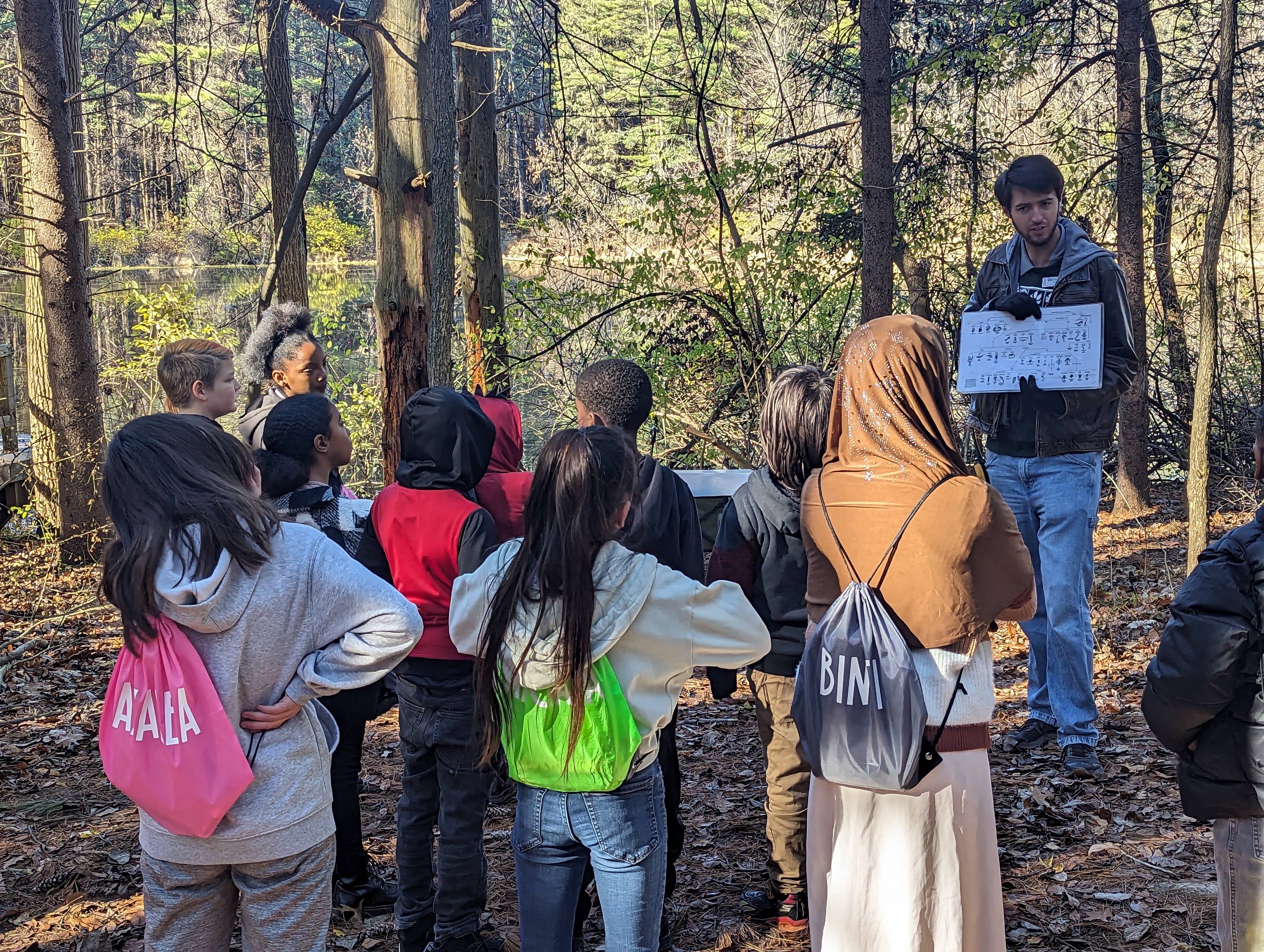 children hiking image